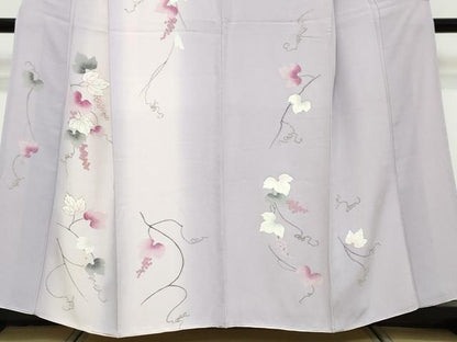 平和屋着物●訪問着　葡萄蔦の葉文　暈し染め　金彩　正絹　逸品　未使用　DABK0537ud