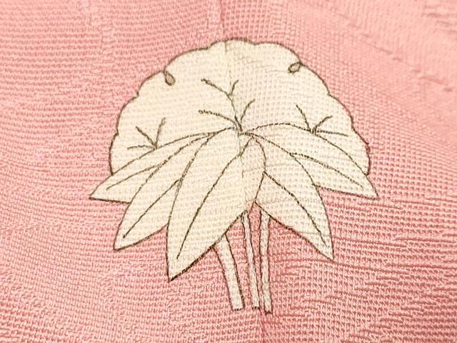 平和屋着物●上質な色無地　流水地紋　桃色　やまと誂製　正絹　逸品　未使用　DABK0555ud