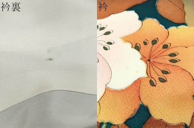 平和屋着物●上質な小紋　草花文　正絹　逸品　DABK0563ud