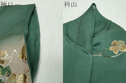 平和屋着物●訪問着　花蝶文　暈し染め　金彩　正絹　逸品　DABK0572ud