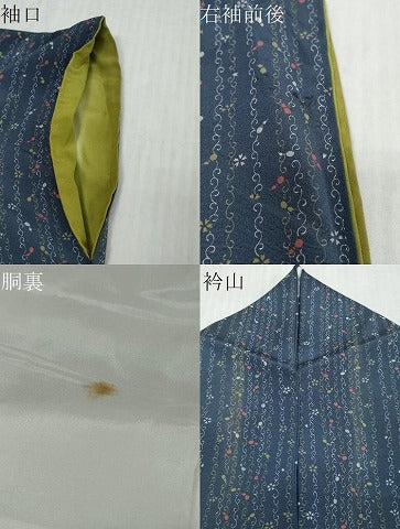 平和屋着物●上質な小紋　瓢箪花文　正絹　逸品　DABK0575ud