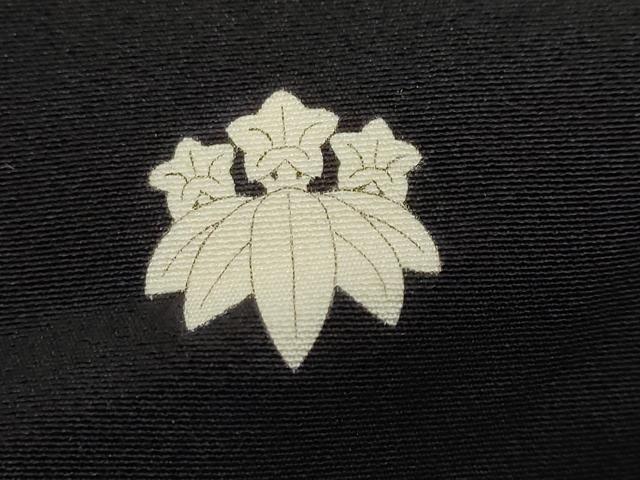 平和屋着物●本加賀友禅作家　北　盛夫　黒留袖　草花文　金彩　正絹　逸品　DABK0576ud