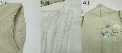 平和屋着物●訪問着　友禅　作家物　花蝶文　暈し染め　鬼しぼ縮緬　正絹　逸品　DABK0587ud