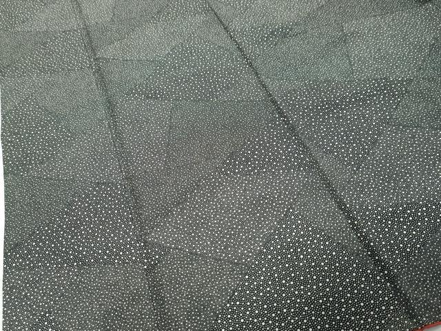 平和屋着物●江戸小紋　大小霰　黒地　正絹　逸品　DABK0589ud
