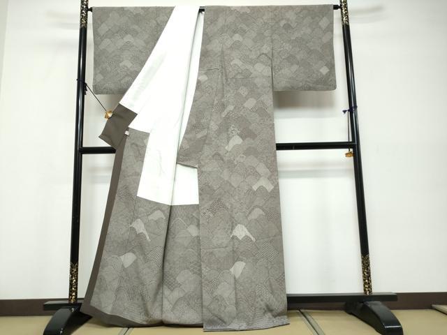 平和屋着物●初代 六谷梅軒 錐彫り 重要無形文化 財伊勢型紙 南部幸雄 型染 黒野睦雄 江戸小紋 訪問着 四百柄 証紙・鑑定証付き DABK0592ud