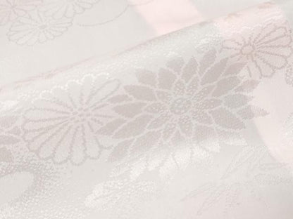 平和屋着物●振袖用長襦袢　無双仕立て　エ霞花地紋　暈し染め　半衿刺繍　洗える着物　未使用　DABK0593ud