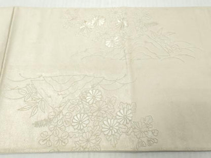 平和屋着物◎中国三大刺繍　相良刺繍　総刺繍　太鼓柄袋帯　花車文　正絹　逸品　DABK0622ud