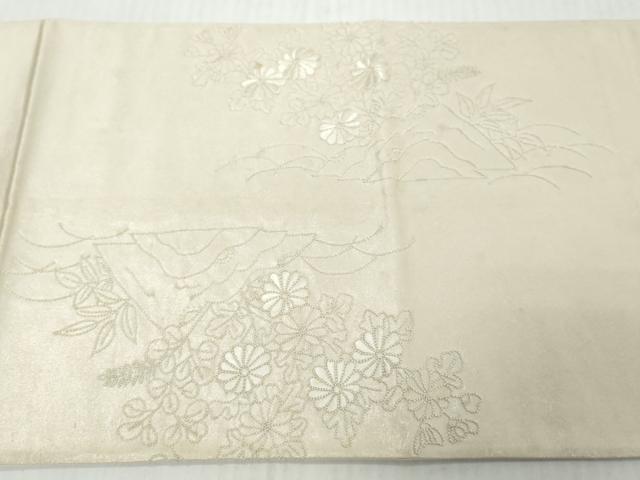 平和屋着物◎中国三大刺繍　相良刺繍　総刺繍　太鼓柄袋帯　花車文　正絹　逸品　DABK0622ud
