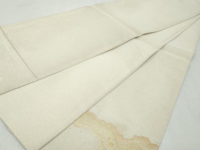 平和屋着物◎綴れ　太鼓柄袋帯　箔散らし霞文　金銀糸　正絹　逸品　DABK0650ud