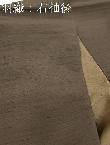 平和屋着物●男性　色無地　アンサンブル　長羽織　赤墨色　キングサイズ　洗える着物　DABK0673ud