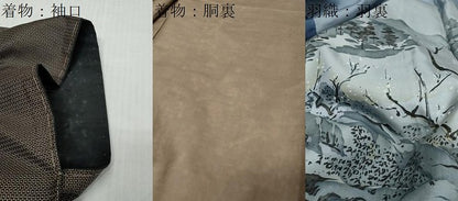 平和屋着物●男性　本場大島紬　アンサンブル　長羽織　100亀甲　総詰め　正絹　逸品　未使用　DABK0674ud