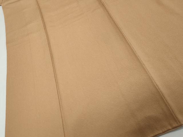 平和屋着物●染色作家　斉藤三才　色無地　江戸茶色　正絹　逸品　DABK0681ud