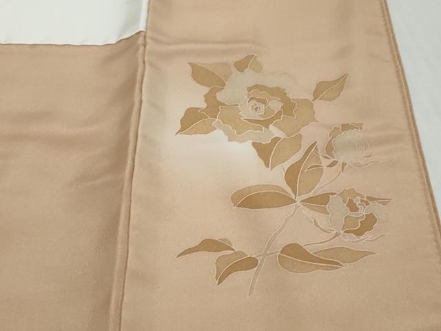 平和屋着物●染色作家　斉藤三才　色無地　江戸茶色　正絹　逸品　DABK0681ud