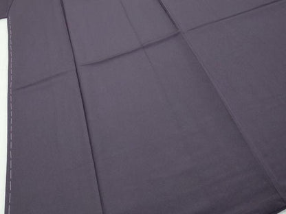 平和屋着物●上質な色無地　堅牢草木染　桑の実色　反端付き　正絹　逸品　DABK0689ud