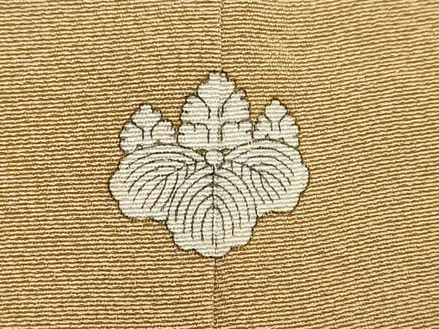 平和屋着物●本加賀友禅作家　由水煌人　色無地　飴色　正絹　逸品　DABK0691ud