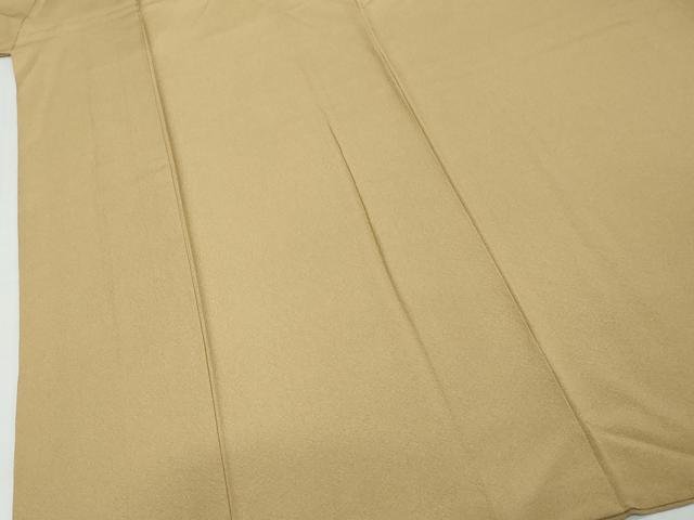 平和屋着物●本加賀友禅作家　由水煌人　色無地　飴色　正絹　逸品　DABK0691ud