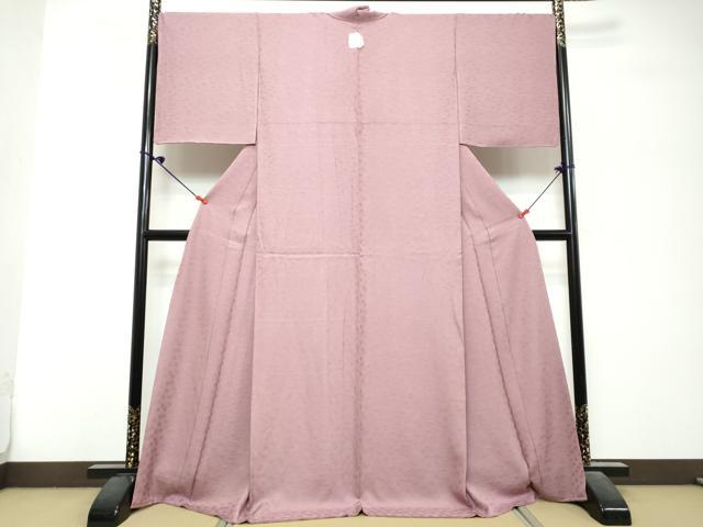 平和屋着物●上質な色無地　桐　京紫色　正絹　逸品　未使用　DABK0694ud