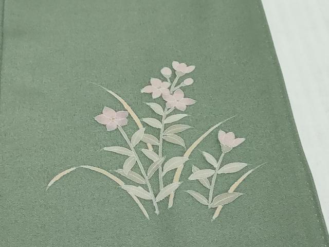 平和屋着物●訪問着　友禅　作家物　枝花文　暈し染め　正絹　逸品　DABK0700ud