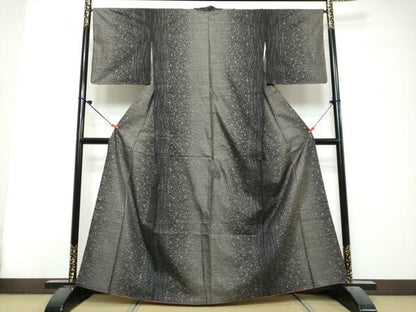 平和屋着物●本場大島紬　9マルキ　箔散らし文　正絹　逸品　DABK0703ud