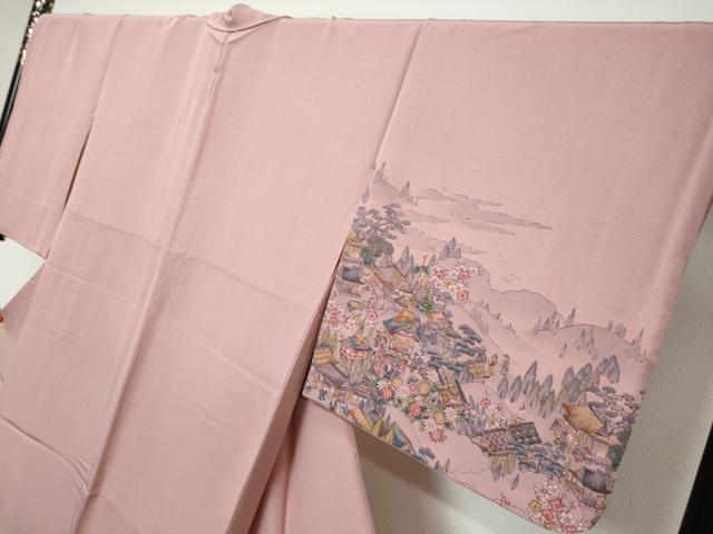 平和屋着物●訪問着　人物風景文　正絹　逸品　DABK0704ud