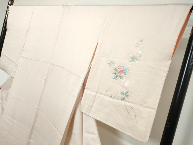 平和屋着物●訪問着　総刺繍　枝花文　正絹　逸品　DABK0711ud