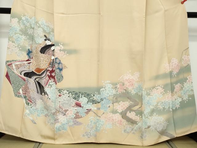 平和屋着物●豪華色留袖　人物枝桜文　暈し染め　金彩　正絹　逸品　DABK0715ud