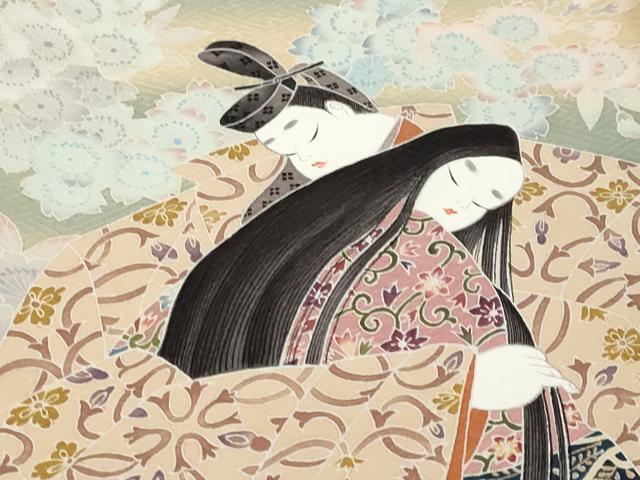 平和屋着物●豪華色留袖　人物枝桜文　暈し染め　金彩　正絹　逸品　DABK0715ud