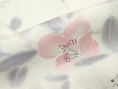 平和屋着物●上質な小紋　地紋起こし　枝花文　正絹　逸品　未使用　DABK0720ud