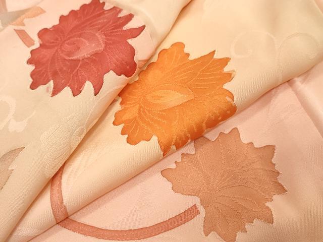 平和屋着物●上質な小紋　地紋起こし　花唐草文　正絹　逸品　DABK0724ud