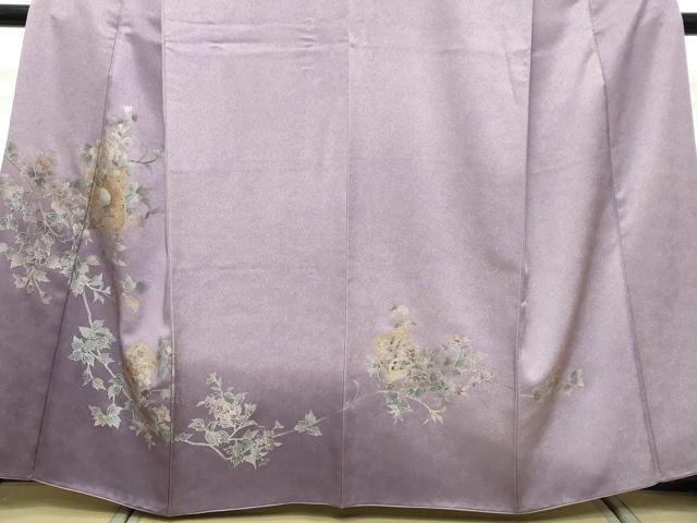 平和屋着物●洗える最高級着物　＜英＞はなぶさ謹製　訪問着　破れ色紙草花文　暈し染め　金銀彩　洗える着物　DABK0736ud