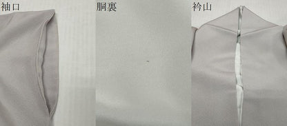 平和屋着物●上質な色無地　牡丹鼠色　正絹　逸品　DABK0761ud