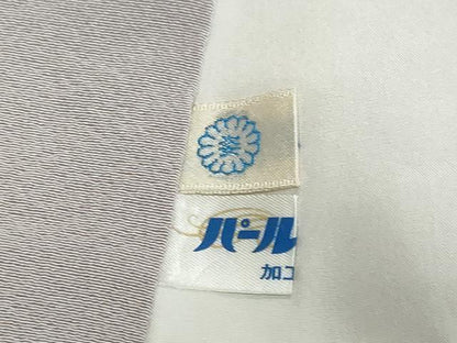 平和屋着物●上質な色無地　牡丹鼠色　正絹　逸品　DABK0761ud
