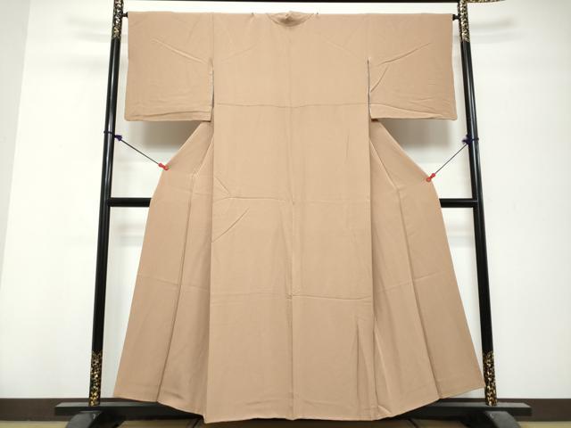 平和屋着物●上質な色無地　伽羅色　正絹　逸品　DABK0762ud