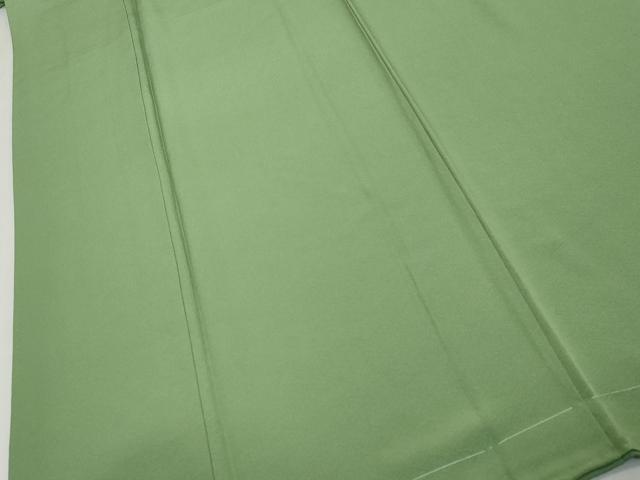 平和屋着物●上質な色無地　京洛草木染　古都乃舞　薄緑色　反端付き　正絹　逸品　DABK0763ud
