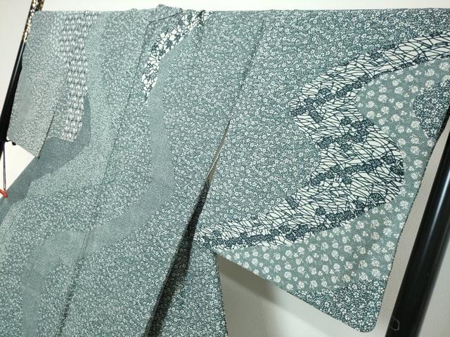 平和屋着物●江戸小紋　訪問着　寄せ小紋柄　正絹　逸品　DABK0770ud