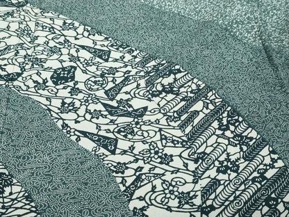 平和屋着物●江戸小紋　訪問着　寄せ小紋柄　正絹　逸品　DABK0770ud