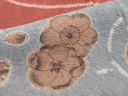 平和屋着物●訪問着　絞り　辻が花　正絹　逸品　未使用　DABK0783ud