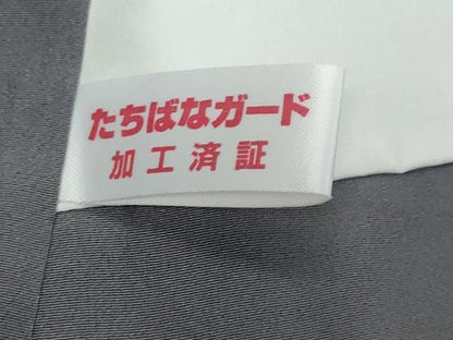 平和屋着物●上質な小紋　切嵌鹿の子文　黒地　正絹　逸品　未使用　DABK0787ud