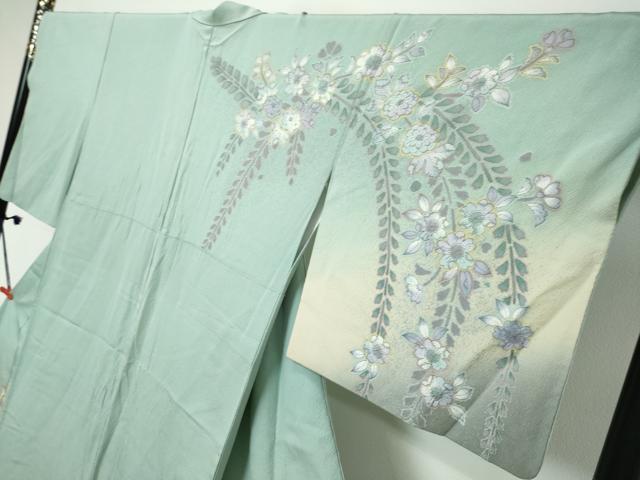平和屋着物●訪問着　辻が花　暈し染め　金銀彩　正絹　逸品　DABK0789ud
