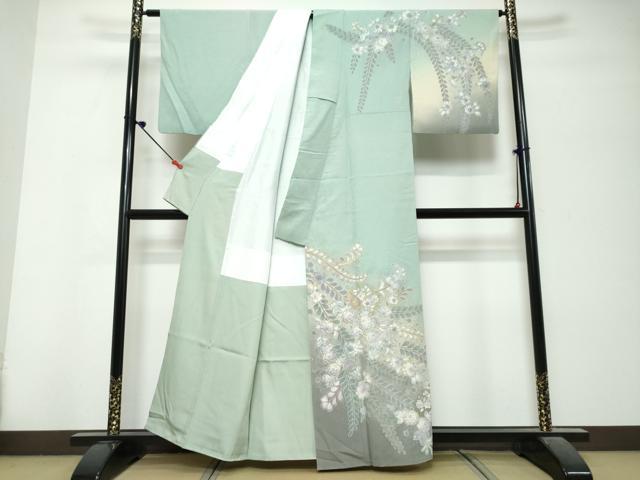 平和屋着物●訪問着　辻が花　暈し染め　金銀彩　正絹　逸品　DABK0789ud