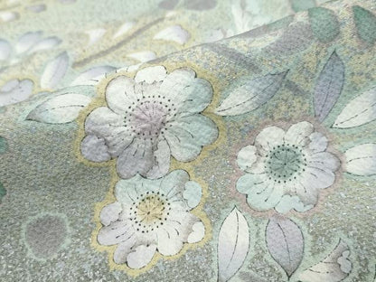 平和屋着物●訪問着　辻が花　暈し染め　金銀彩　正絹　逸品　DABK0789ud