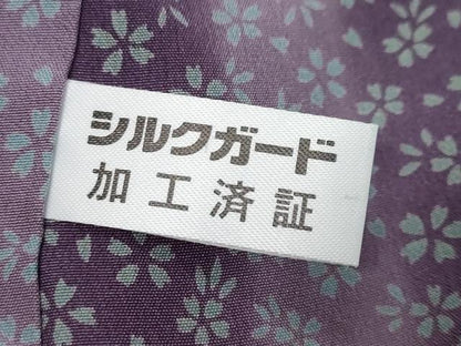 平和屋着物●上質な小紋　変わり格子　暈し染め　正絹　逸品　DABK0798ud