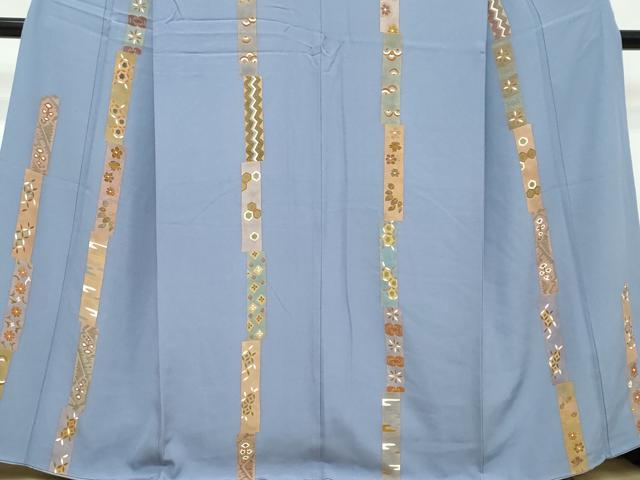 平和屋着物●訪問着　短冊吉祥花文　正絹　逸品　DABK0799ud