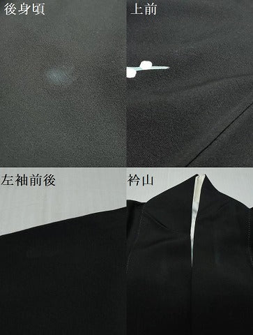 平和屋着物●豪華黒留袖　鴛鴦草花文　金銀彩　正絹　逸品　DABK0803ud