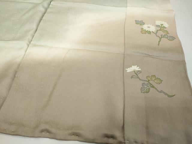 平和屋着物●訪問着　作家物　流水草花文　暈し染め　金彩　仮絵羽　正絹　逸品　未使用　DABK0806ud