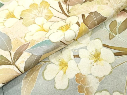 平和屋着物●訪問着　作家物　枝花文　暈し染め　仮絵羽　正絹　逸品　未使用　DABK0807ud