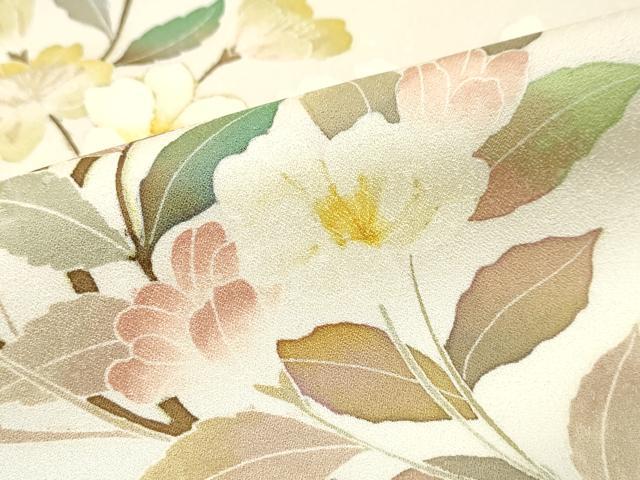 平和屋着物●訪問着　作家物　枝花文　暈し染め　仮絵羽　正絹　逸品　未使用　DABK0807ud