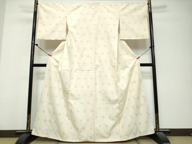 平和屋着物●上質な紬　十字絣　正絹　逸品　DABK0810ud