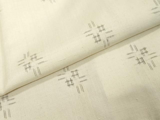 平和屋着物●上質な紬　十字絣　正絹　逸品　DABK0810ud