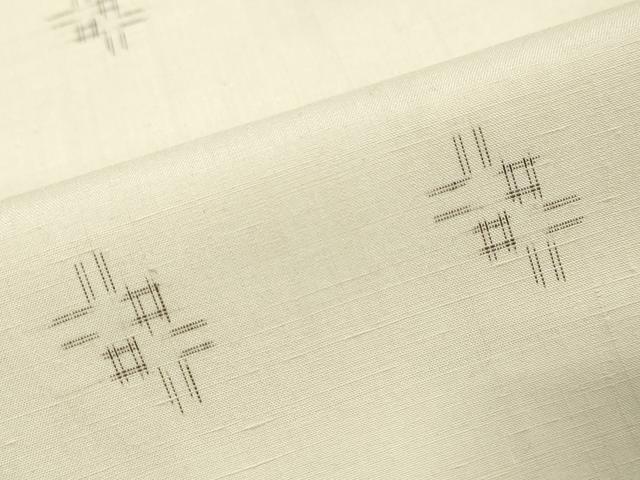 平和屋着物●上質な紬　十字絣　正絹　逸品　DABK0810ud